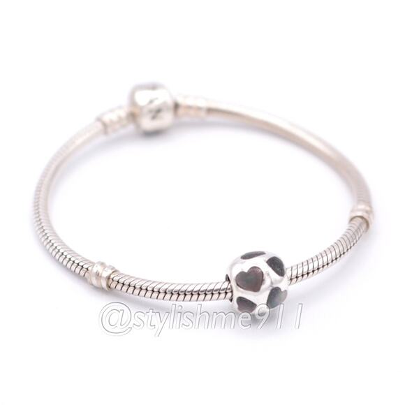 Authentic PANDORA Love Me Black Mother of Pearl Charm - 790398MPB - Picture 5 of 10